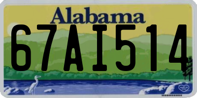 AL license plate 67AI514