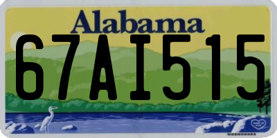AL license plate 67AI515