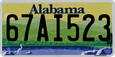 AL license plate 67AI523
