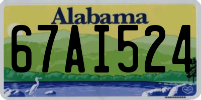 AL license plate 67AI524