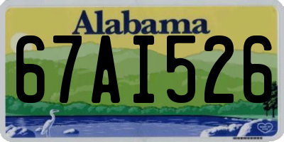 AL license plate 67AI526