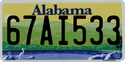 AL license plate 67AI533