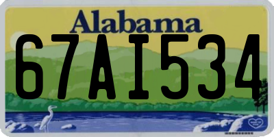 AL license plate 67AI534