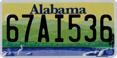 AL license plate 67AI536