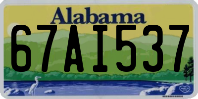 AL license plate 67AI537