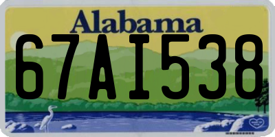 AL license plate 67AI538