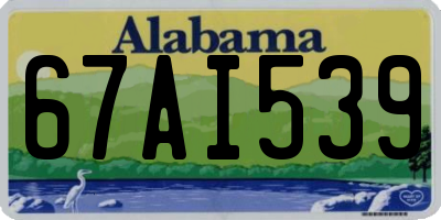 AL license plate 67AI539