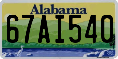 AL license plate 67AI540