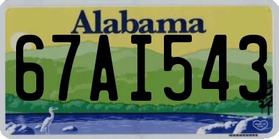 AL license plate 67AI543