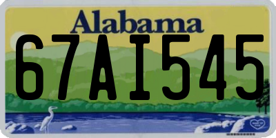 AL license plate 67AI545
