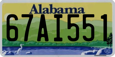 AL license plate 67AI551