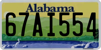 AL license plate 67AI554