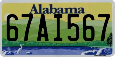 AL license plate 67AI567