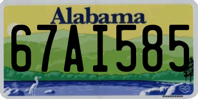 AL license plate 67AI585