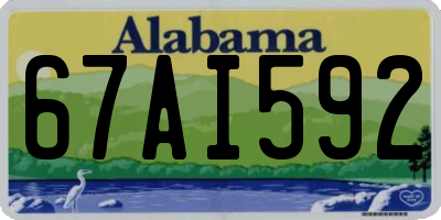 AL license plate 67AI592