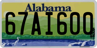 AL license plate 67AI600