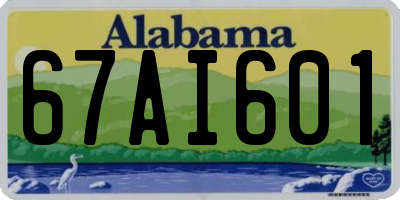 AL license plate 67AI601