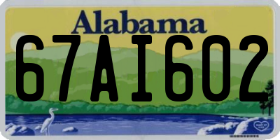 AL license plate 67AI602