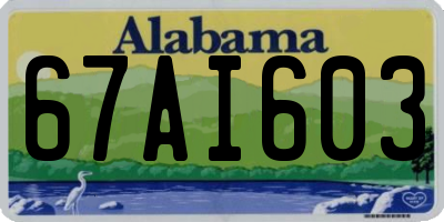 AL license plate 67AI603