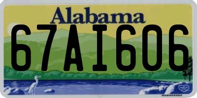 AL license plate 67AI606