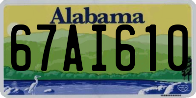 AL license plate 67AI610