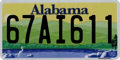 AL license plate 67AI611