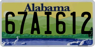 AL license plate 67AI612