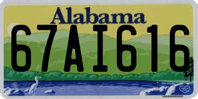 AL license plate 67AI616
