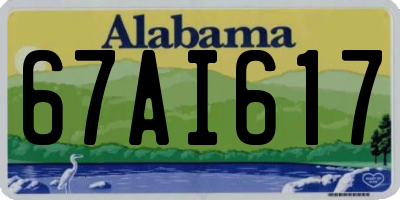 AL license plate 67AI617