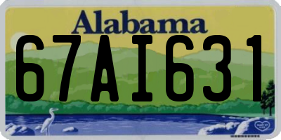 AL license plate 67AI631