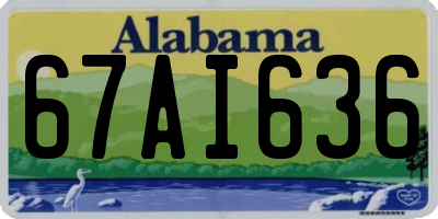 AL license plate 67AI636