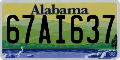 AL license plate 67AI637