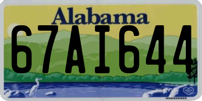 AL license plate 67AI644