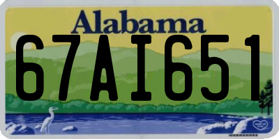 AL license plate 67AI651