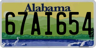 AL license plate 67AI654
