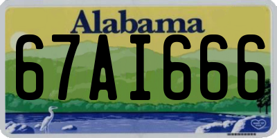 AL license plate 67AI666
