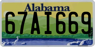 AL license plate 67AI669