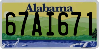 AL license plate 67AI671