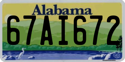 AL license plate 67AI672