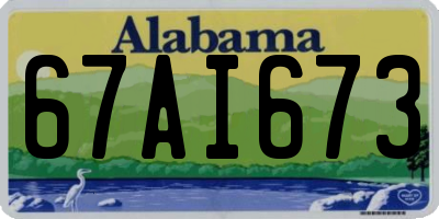 AL license plate 67AI673