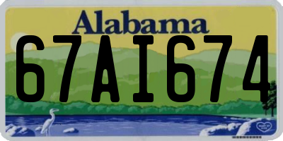 AL license plate 67AI674