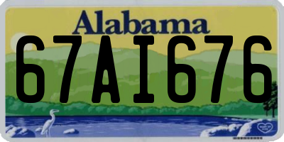 AL license plate 67AI676