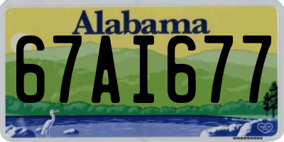 AL license plate 67AI677
