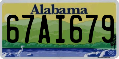AL license plate 67AI679