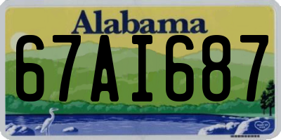 AL license plate 67AI687