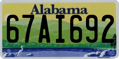 AL license plate 67AI692