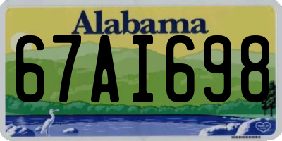 AL license plate 67AI698