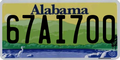 AL license plate 67AI700