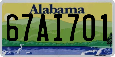 AL license plate 67AI701