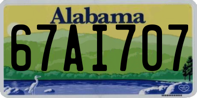 AL license plate 67AI707